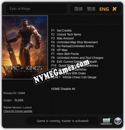 Epic of Kings: Cheats, Trainer +13 [FLiNG]