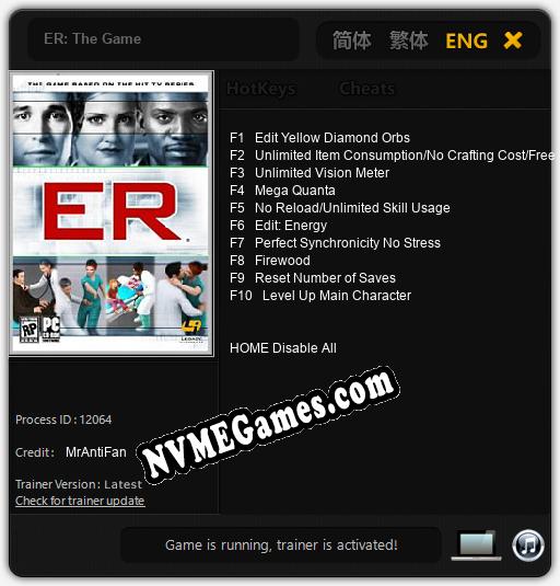 ER: The Game: Treinador (V1.0.90)