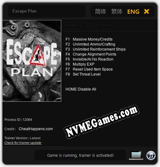 Escape Plan: Treinador (V1.0.10)