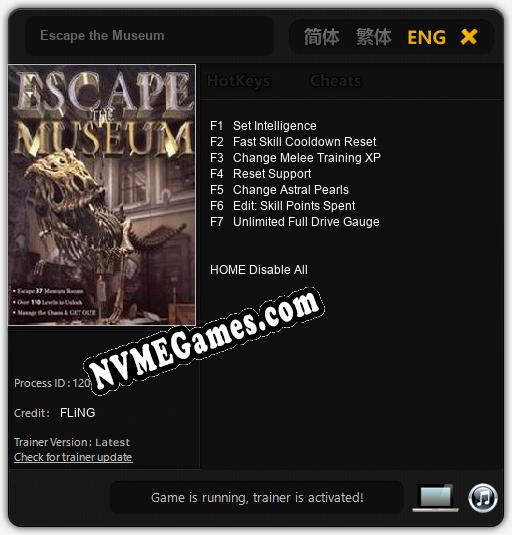 Escape the Museum: Treinador (V1.0.8)