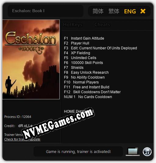 Eschalon: Book I: Cheats, Trainer +13 [dR.oLLe]