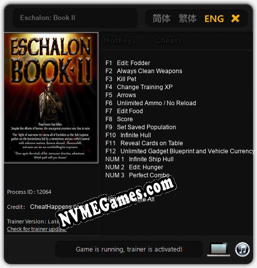 Eschalon: Book II: Treinador (V1.0.21)