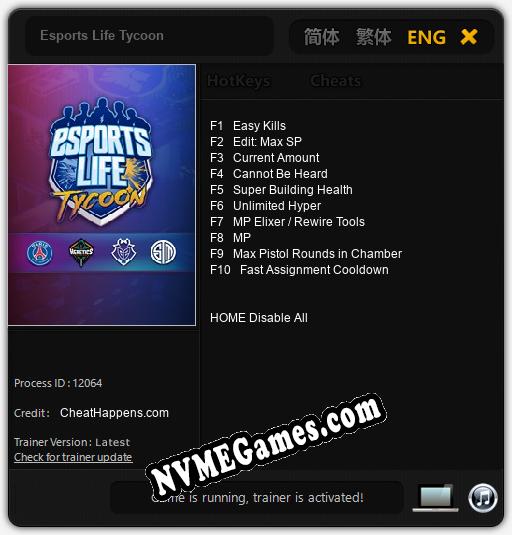 Esports Life Tycoon: Trainer +10 [v1.6]