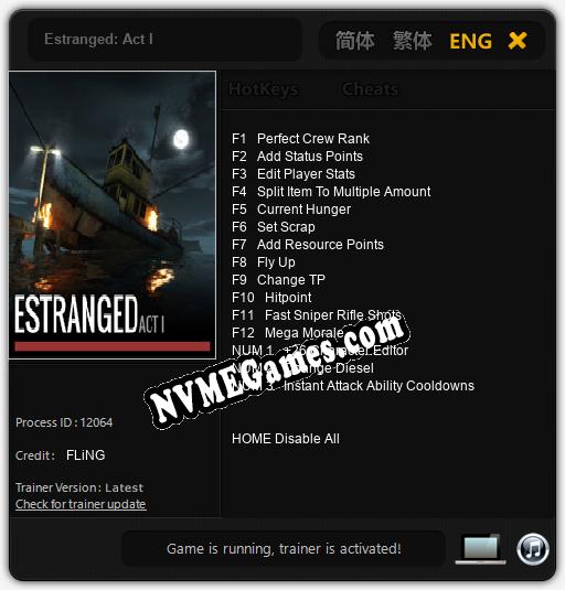 Estranged: Act I: Treinador (V1.0.75)