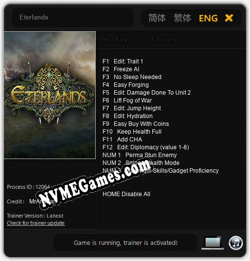 Eterlands: Trainer +15 [v1.9]