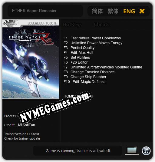 ETHER Vapor Remaster: Cheats, Trainer +10 [MrAntiFan]