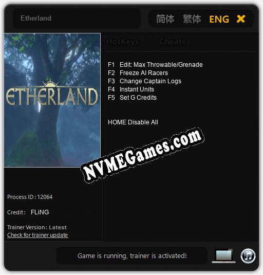 Etherland: Trainer +5 [v1.5]