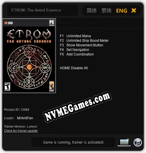 ETROM: The Astral Essence: Trainer +5 [v1.8]