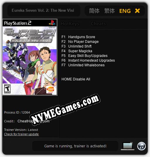 Eureka Seven Vol. 2: The New Vision: Treinador (V1.0.27)