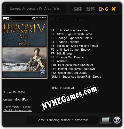 Europa Universalis IV: Art of War: Cheats, Trainer +13 [MrAntiFan]