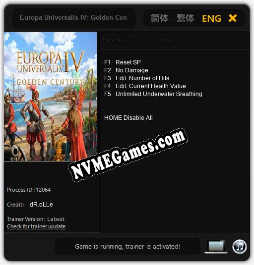 Europa Universalis IV: Golden Century: Trainer +5 [v1.6]