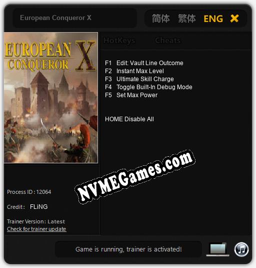 European Conqueror X: Cheats, Trainer +5 [FLiNG]