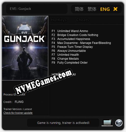 Treinador liberado para EVE: Gunjack [v1.0.5]