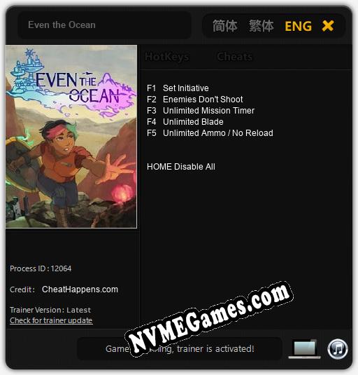 Treinador liberado para Even the Ocean [v1.0.9]