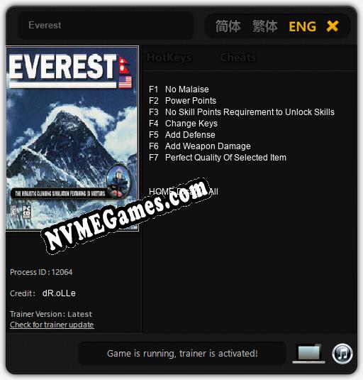 Everest: Treinador (V1.0.67)