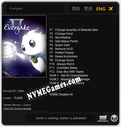 Evergate: Trainer +15 [v1.5]