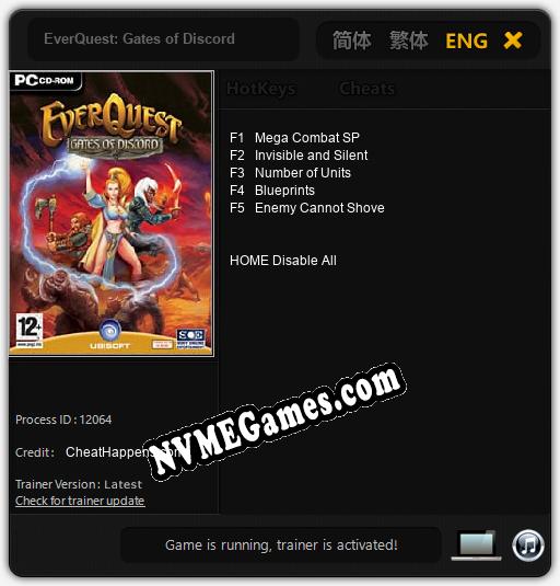 EverQuest: Gates of Discord: Cheats, Trainer +5 [CheatHappens.com]