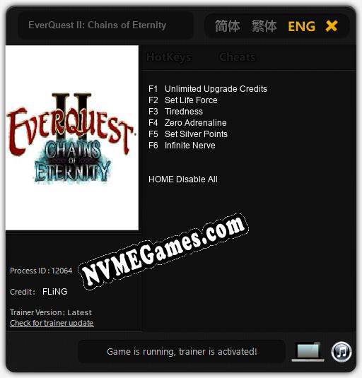 EverQuest II: Chains of Eternity: Treinador (V1.0.34)