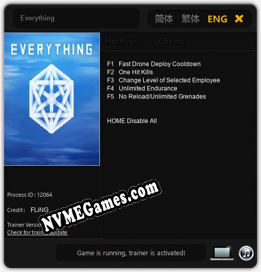 Everything: Cheats, Trainer +5 [FLiNG]