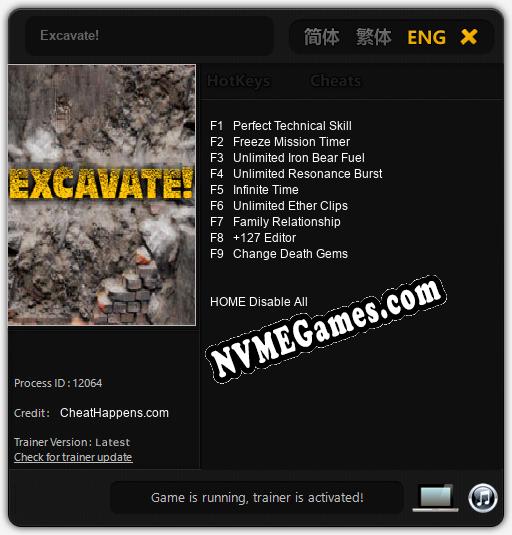 Excavate!: Cheats, Trainer +9 [CheatHappens.com]