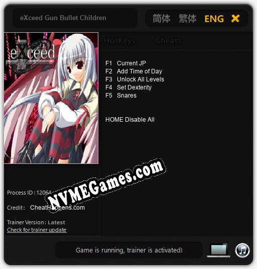 Treinador liberado para eXceed Gun Bullet Children [v1.0.6]