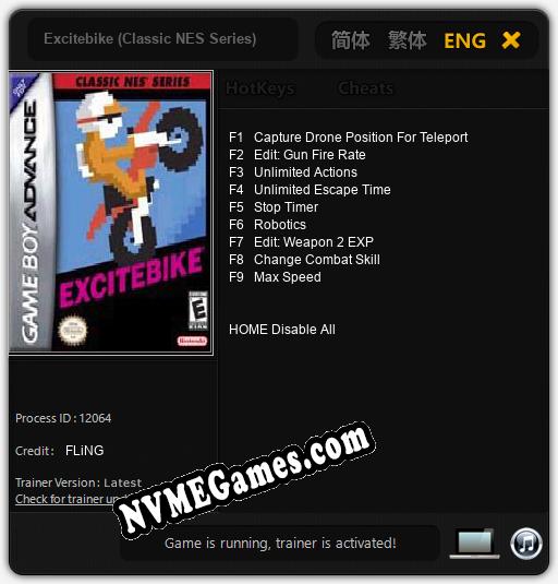 Excitebike (Classic NES Series): Cheats, Trainer +9 [FLiNG]