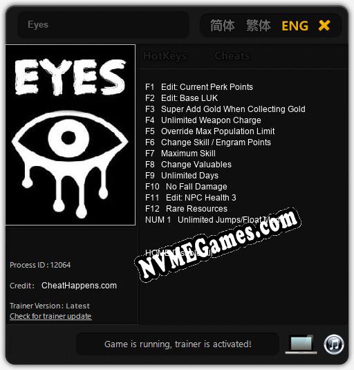 Eyes: Cheats, Trainer +13 [CheatHappens.com]