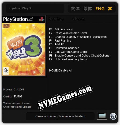 EyeToy: Play 3: Treinador (V1.0.85)