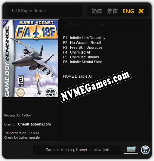 Treinador liberado para F-18 Super Hornet [v1.0.4]