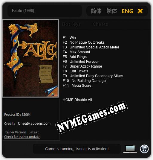 Fable (1996): Treinador (V1.0.76)