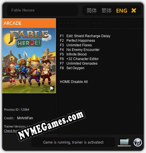 Treinador liberado para Fable Heroes [v1.0.4]