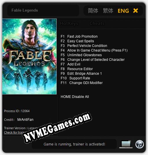 Fable Legends: Trainer +11 [v1.7]