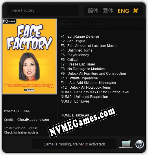 Face Factory: Treinador (V1.0.71)