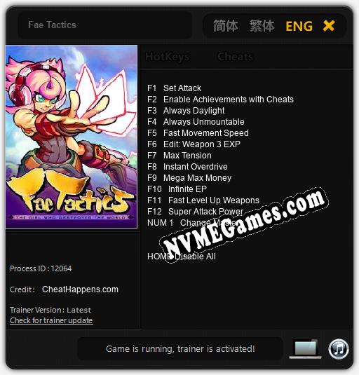 Fae Tactics: Trainer +13 [v1.1]