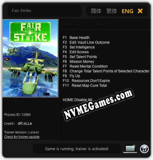 Fair Strike: Cheats, Trainer +11 [dR.oLLe]