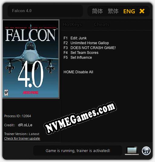 Falcon 4.0: Cheats, Trainer +5 [dR.oLLe]