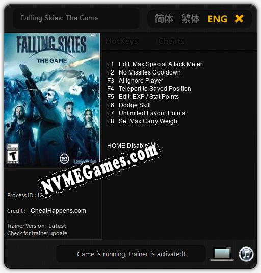 Falling Skies: The Game: Cheats, Trainer +8 [CheatHappens.com]