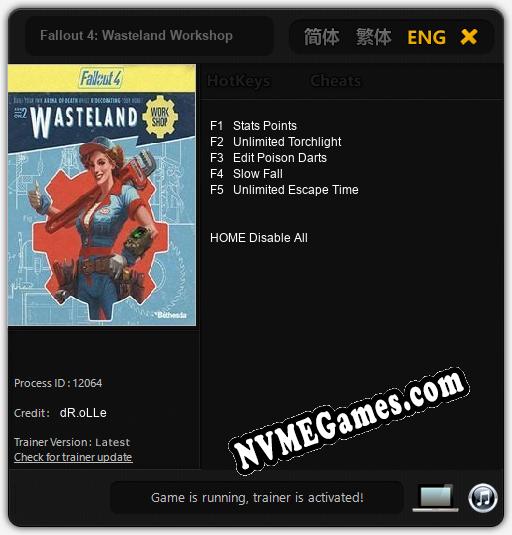 Fallout 4: Wasteland Workshop: Trainer +5 [v1.2]