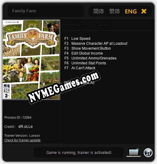 Treinador liberado para Family Farm [v1.0.3]