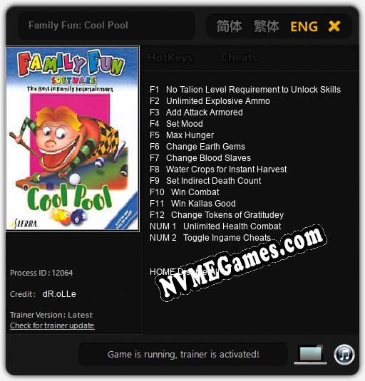 Family Fun: Cool Pool: Treinador (V1.0.44)