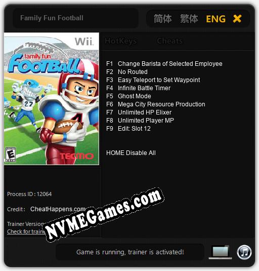 Family Fun Football: Trainer +9 [v1.1]