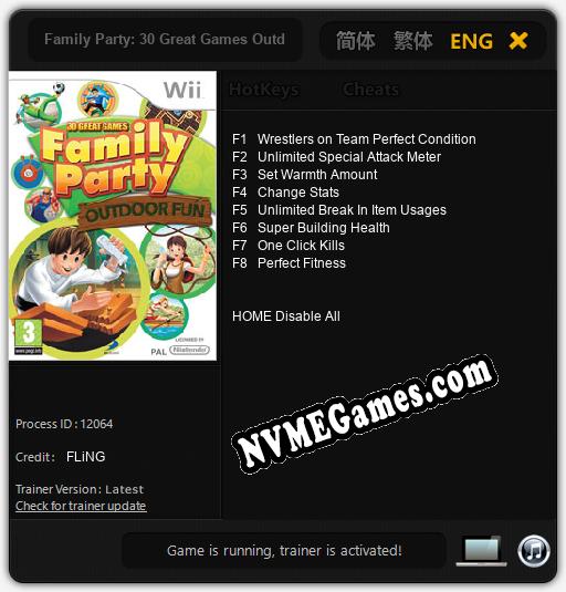 Treinador liberado para Family Party: 30 Great Games Outdoor Fun [v1.0.6]