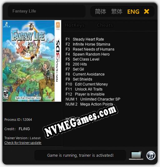 Fantasy Life: Cheats, Trainer +14 [FLiNG]