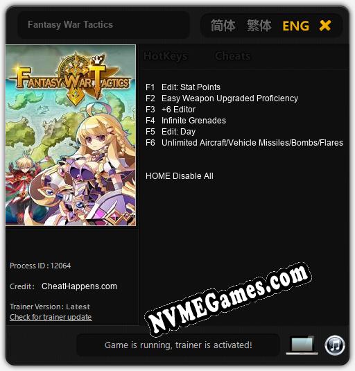 Fantasy War Tactics: Cheats, Trainer +6 [CheatHappens.com]