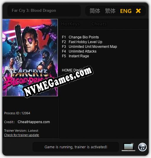 Far Cry 3: Blood Dragon: Trainer +5 [v1.4]