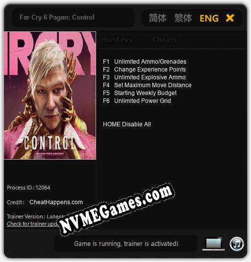 Far Cry 6 Pagan: Control: Cheats, Trainer +6 [CheatHappens.com]