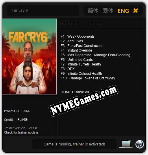 Far Cry 6: Trainer +10 [v1.6]