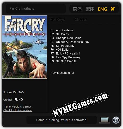 Far Cry Instincts: Trainer +9 [v1.3]