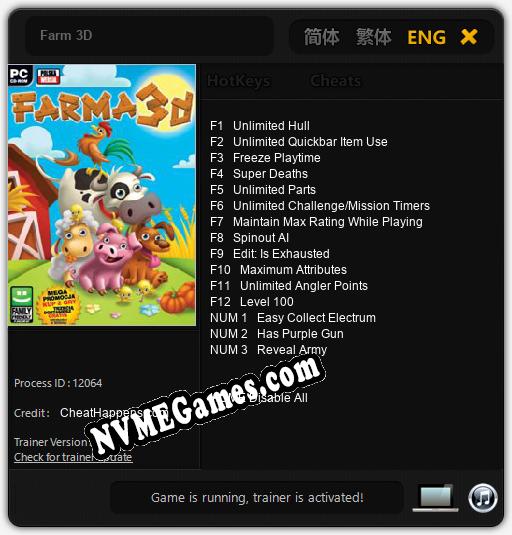 Farm 3D: Cheats, Trainer +15 [CheatHappens.com]