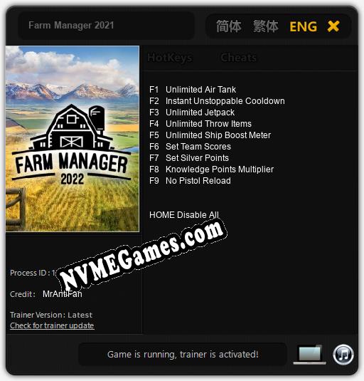 Farm Manager 2021: Trainer +9 [v1.9]